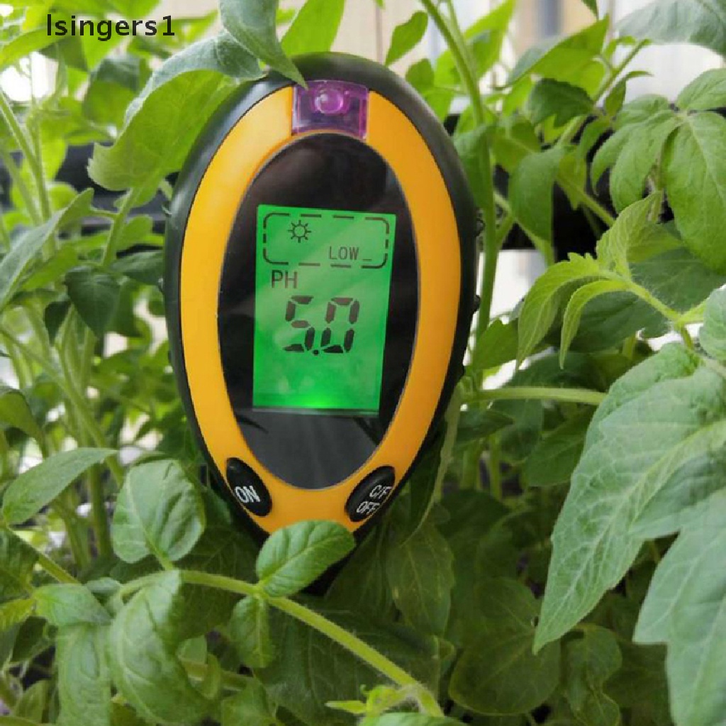 (lsingers1) 4 in 1 Alat Tester PH Kelembaban Tanah