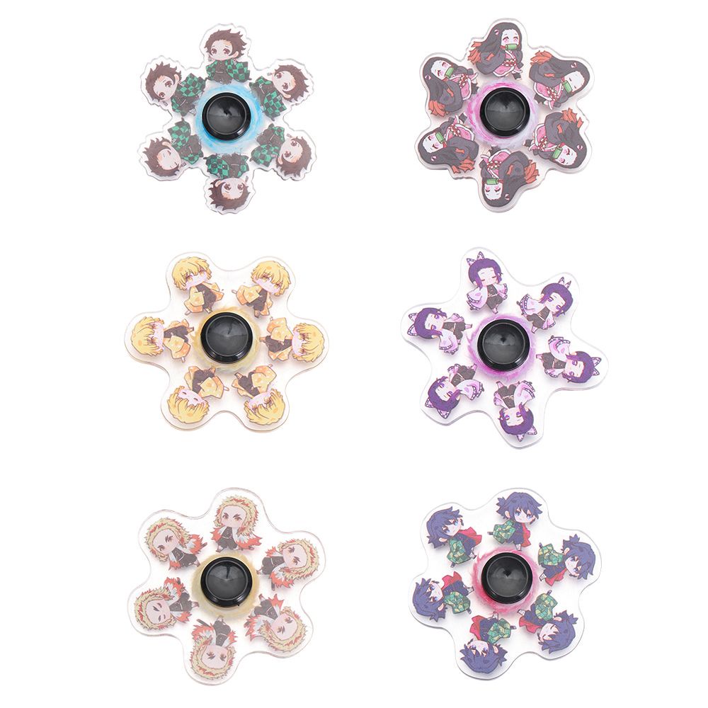 Wonderful Mainan Fidget Spinner Gyro Motif Anime Demon Slayer Untuk Penghilang Stress Anak