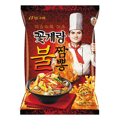 

BINGGRAE CRAB CHIPS JJAMPPONG 70GR . snack impor korea