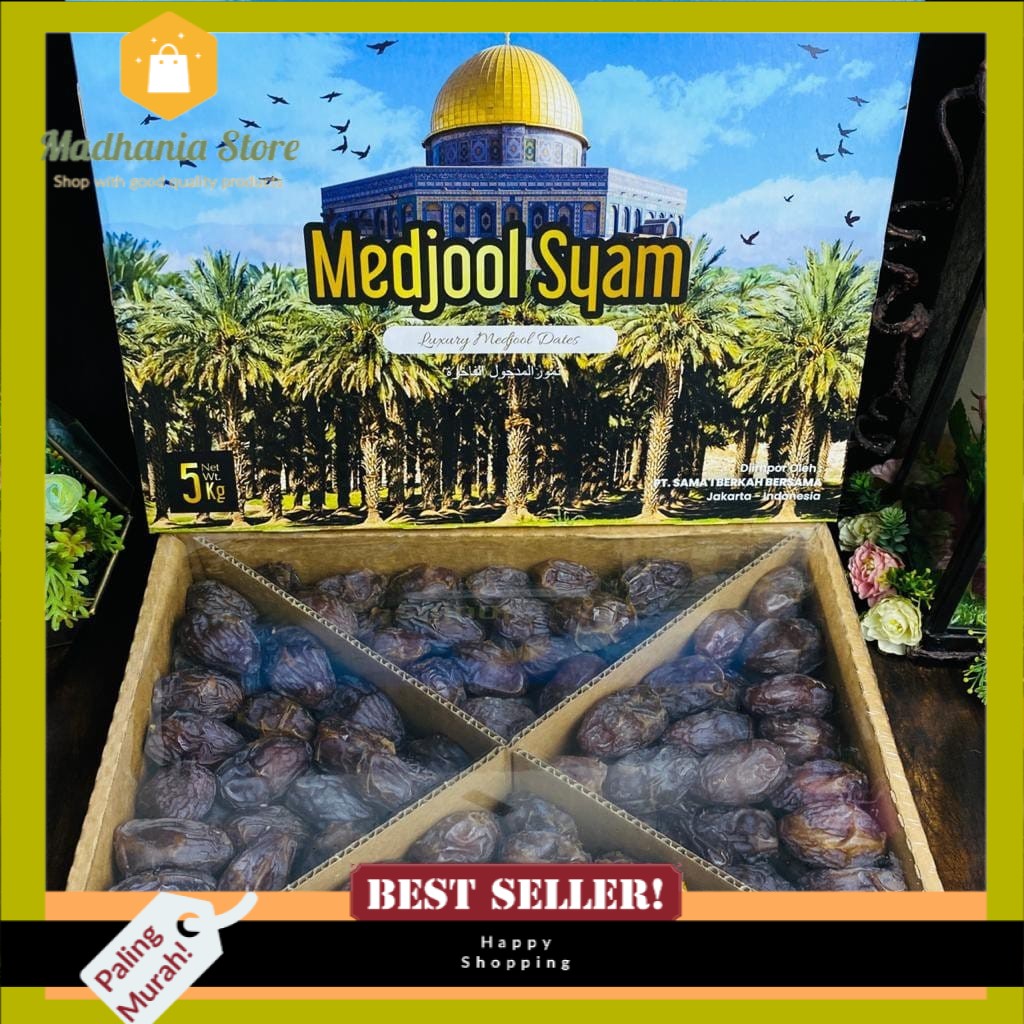

COD [5 Kg] Kurma Medjool Syam size Super Jumbo / Kurma Raja / Kurma Premium 5000 gram