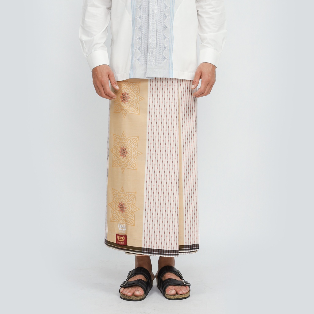 Sarung BHS Excellent Gold Motif JSA Putih Orange / BHS JSA