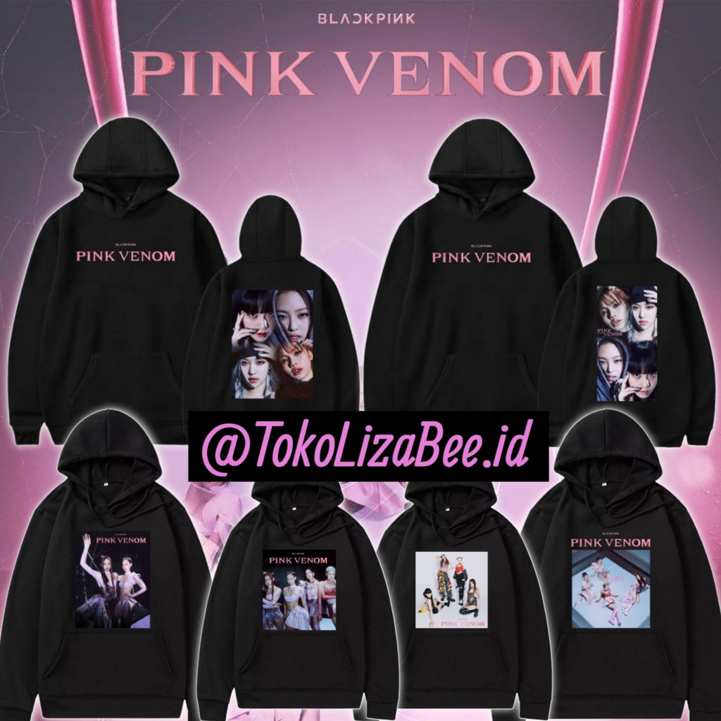 Jaket sweater hoodie kpop blackpink pink venom (M-3XL) korean style album terbaru lisa jennie rose jisoo hodie blackpink oversize original premium anak dewasa jacket kpop korea blackpink pink venom bahan fleece tebal murah switer kpop blackpink pink venom