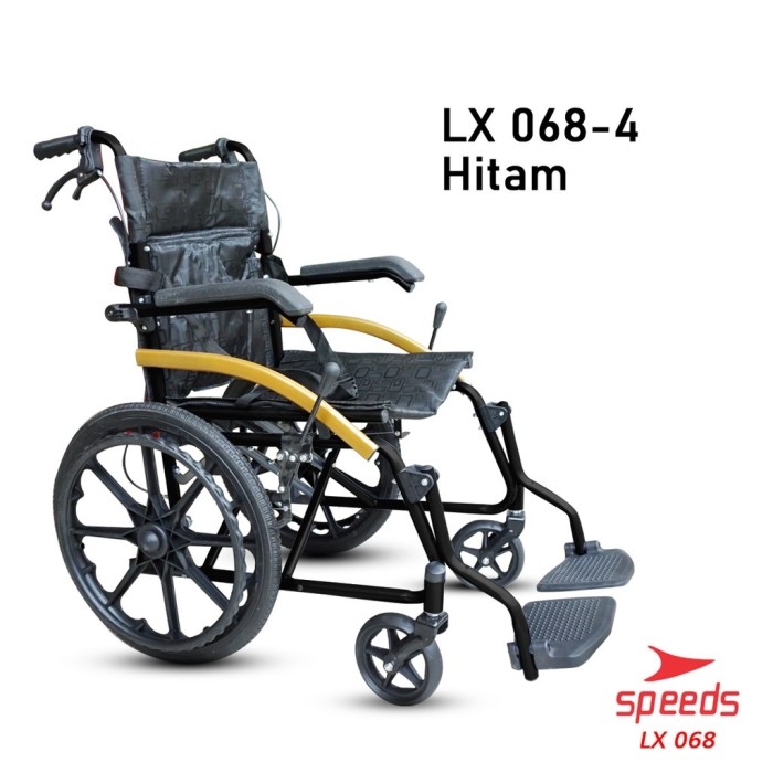 Kursi Roda Travel Kursi roda Alluminium Lipat 068-4 - 068-1hitam