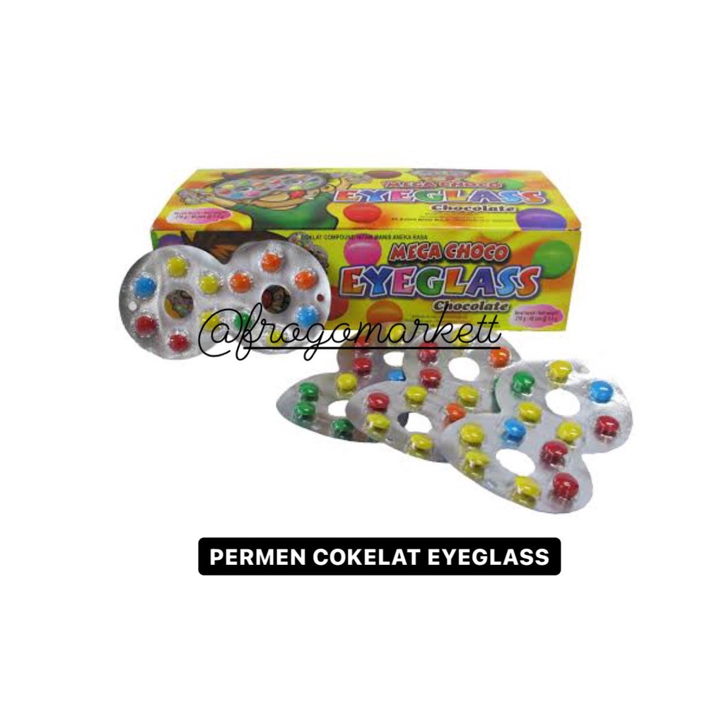 Mega Choco Eyeglass Permen Cokelat Kacamata 1pcs x 5,4gr