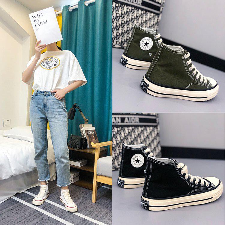 Free Box Sepatu Sneakers Wanita Import Sepatu Kanvas Wanita Kasual Polos Tali Premium Quality Sepatu Wanita Sneakers Wanita Model Korea Import Premium Quality NS4044