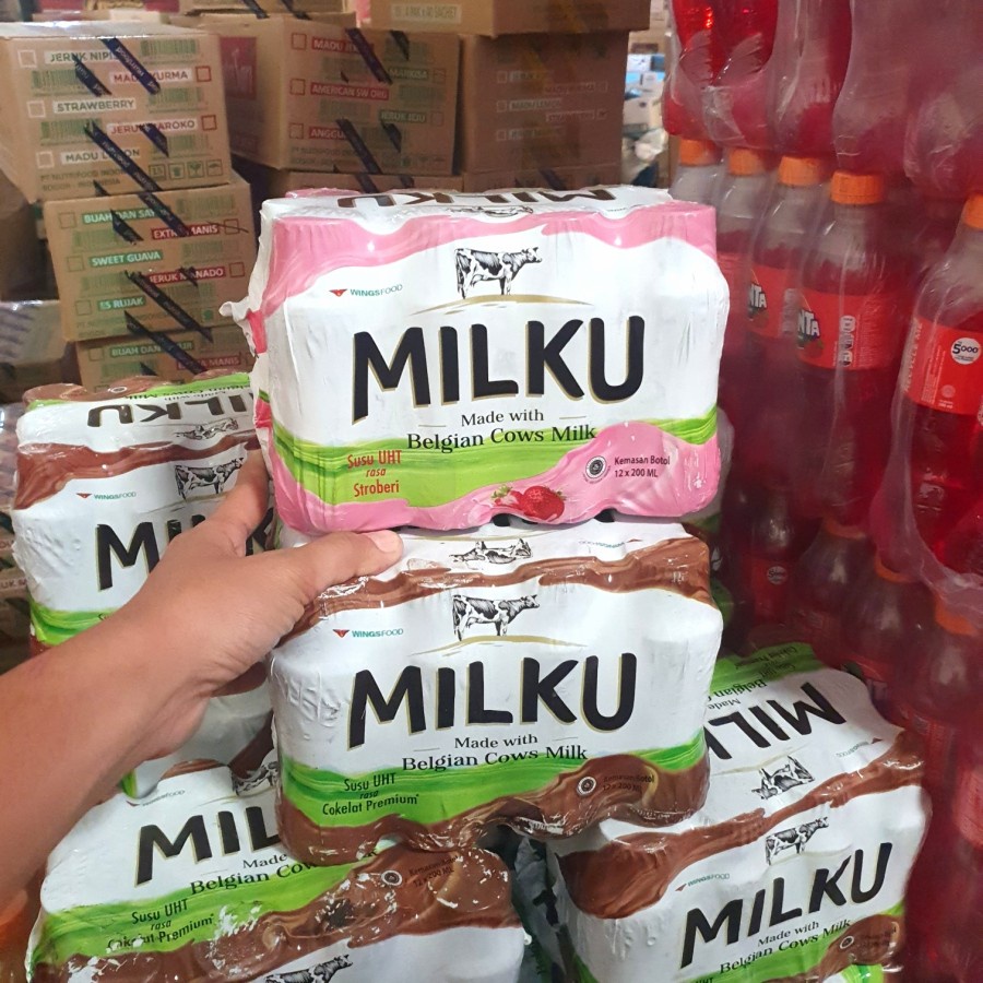 

CTN 12*200ML - SUSU MILKU UHT BOTOL PET COKLAT STROBERI