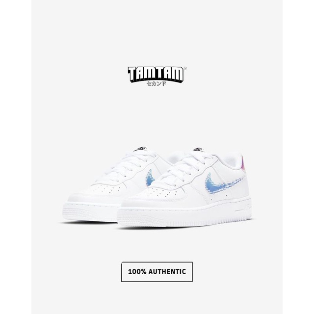 NIKE AIR FORCE 1 WHITE DIGITAL SWOOSH WMNS