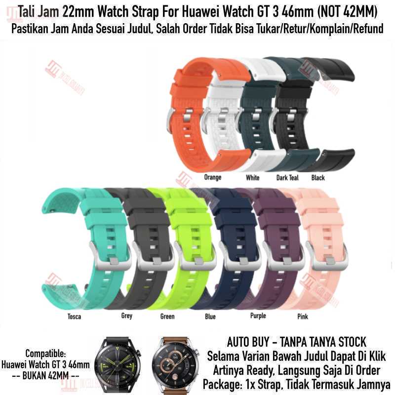 XLF Watch Strap Huawei Watch GT3 GT 3 46mm - Tali Jam Tangan 22mm Rubber Silikon