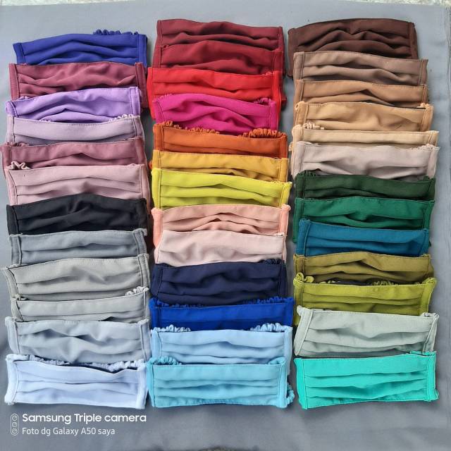 MASKER MASKER KAIN MASKER KAIN HIJAB MASKER KAIN HIJAB SERUT MASKER KAIN HIJAB 2 LAPIS MODERN