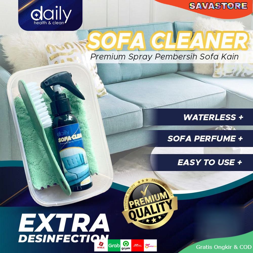 PEMBERSIH SOFA DAILY SOFA CLEANER - PAKET PEMBERSIH SOFA KAIN KASUR BANTAL KARPET PREMIUM WATERLESS