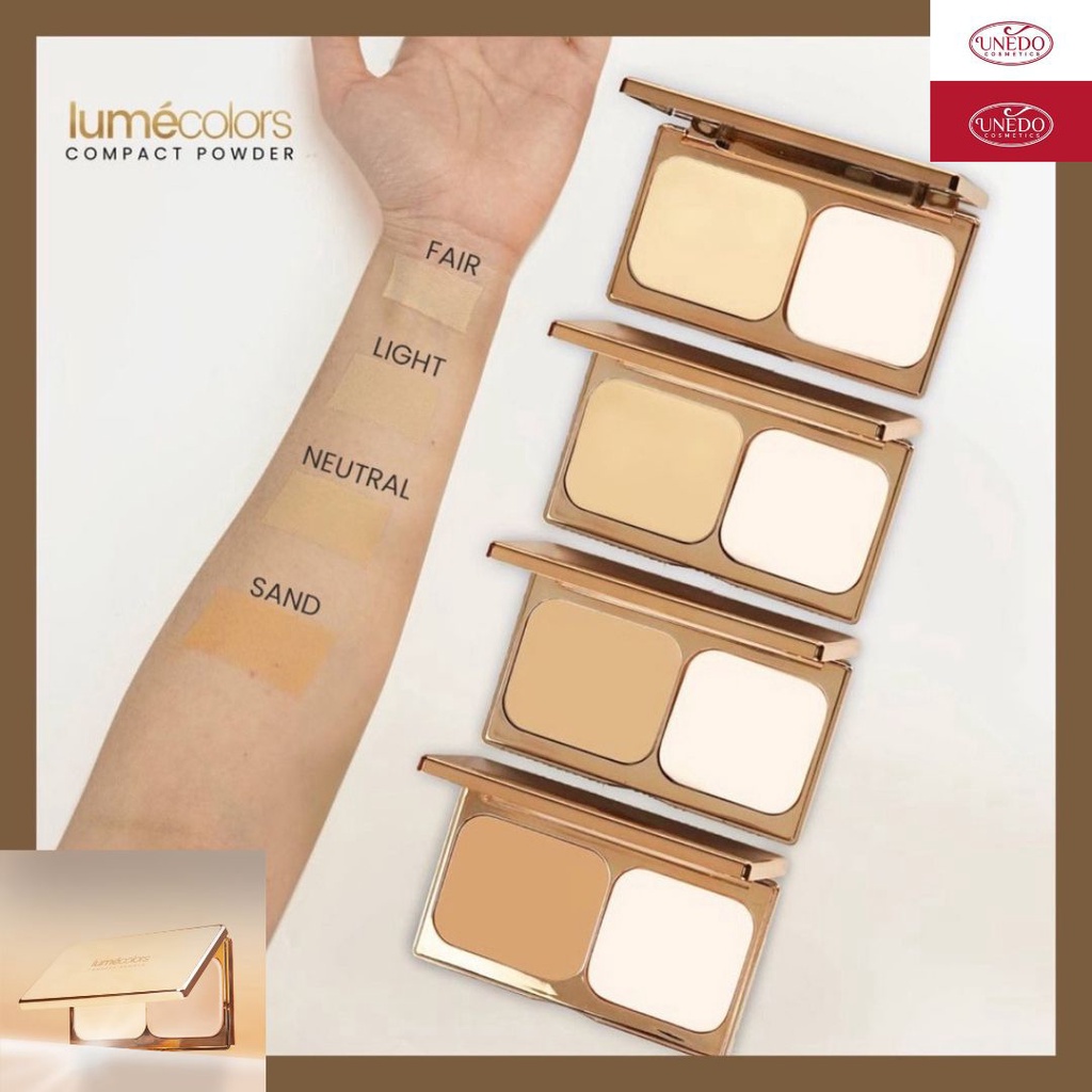 Lumecolors Compact Powder Two Way Cake with Oil Control  Pore Blurring Eect Bedak Padat Tahan 16jam