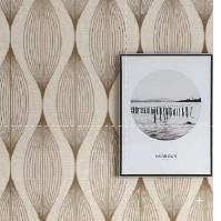 Wallpaper Dinding Murah / Wallpaper Sticker Motif Wave Klasik Cokelat 45cm x 9-10m