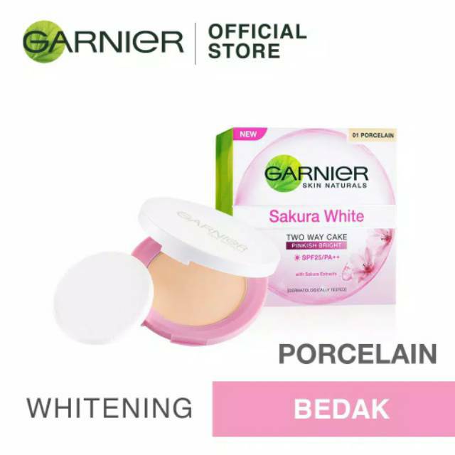 Bedak Padat Garnier Sakura White Face Powder - Porcelain ORIGINAL OFFICIAL