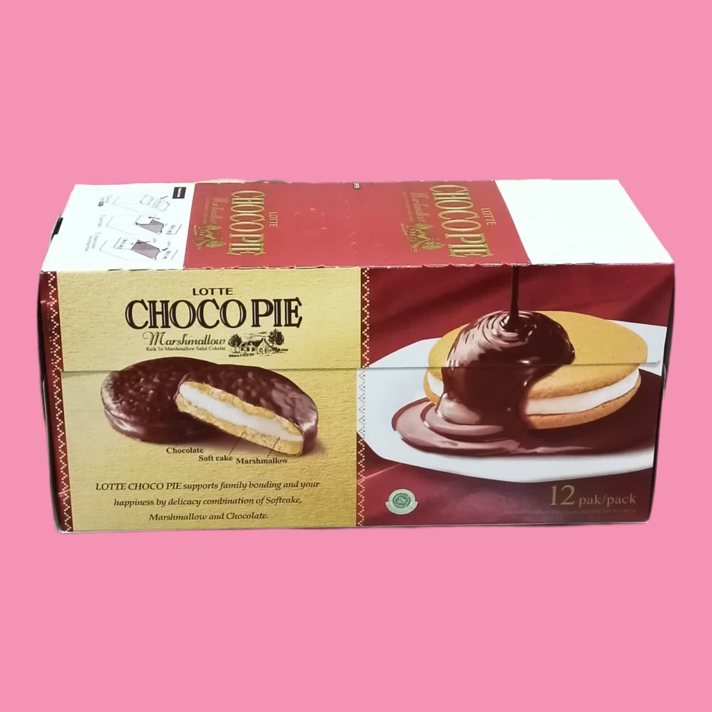 

LOTTE Chocopie Coklat Biscuit MArsmallow [12 pcs/Box]