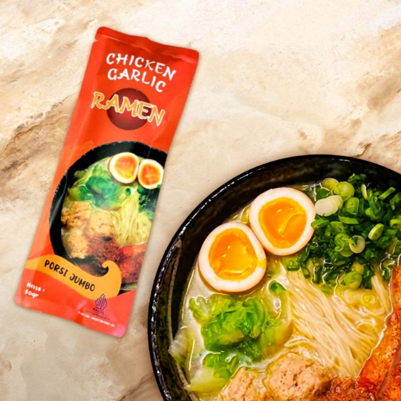 

JUMBO Ramen | Chicken Garlic Ramen Porsi Jumbo Original Taste Of Japan | Mie Ramen Ayam Bawang | Ramen Instan Asli Jepang | Kids Friendly | Bebas MSG-Bebas Bahan Pengawet | Ramen Halal | Aman Untuk Ibu Hamil & Anak-anak | Ramen Noodle Japan