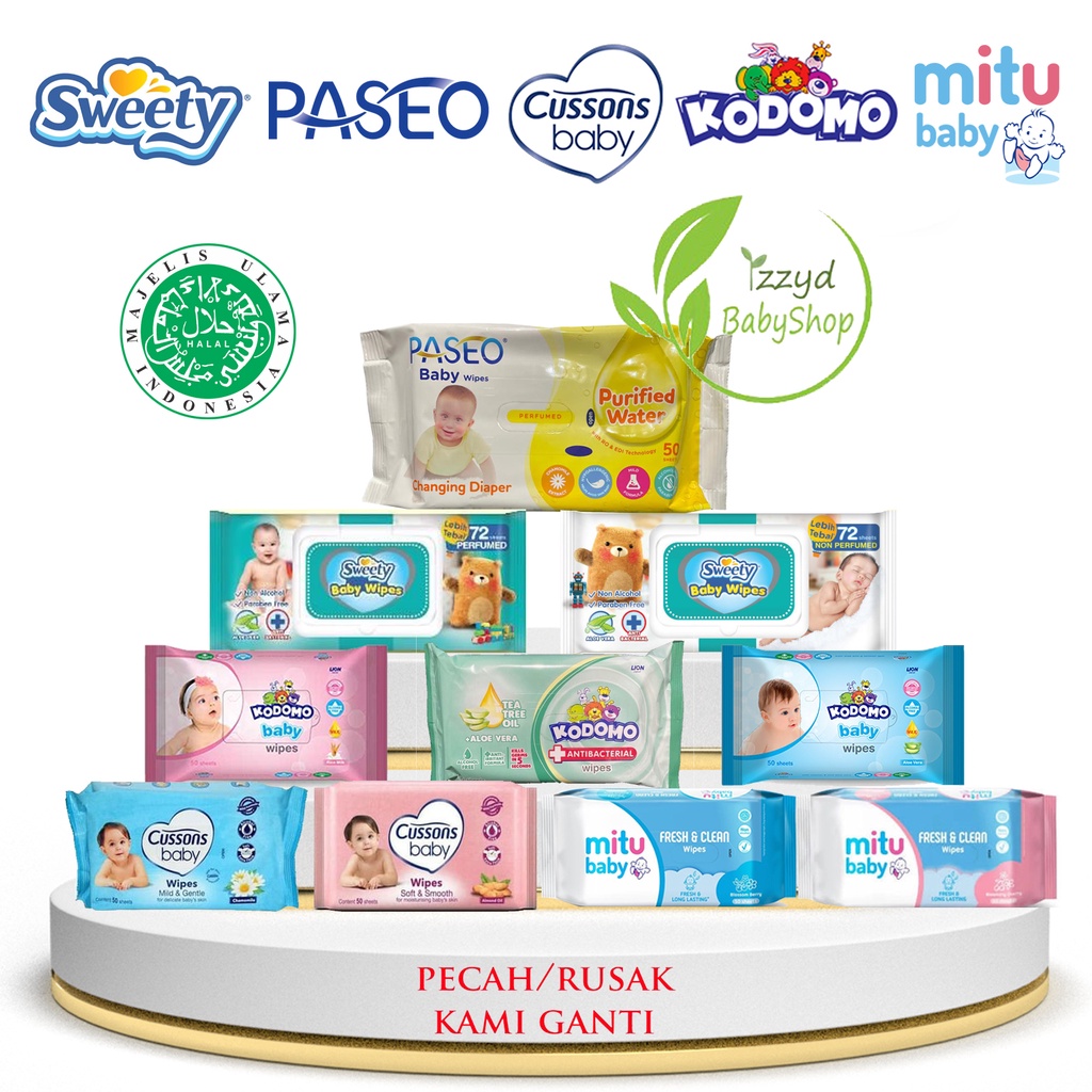 WETKINS Baby Wet Wipes PURE WATER Tisu Basah Bayi 50'S+50'S TISSUE BASAH  ( BELI 1 GRATIS 1) PROMO !!!!