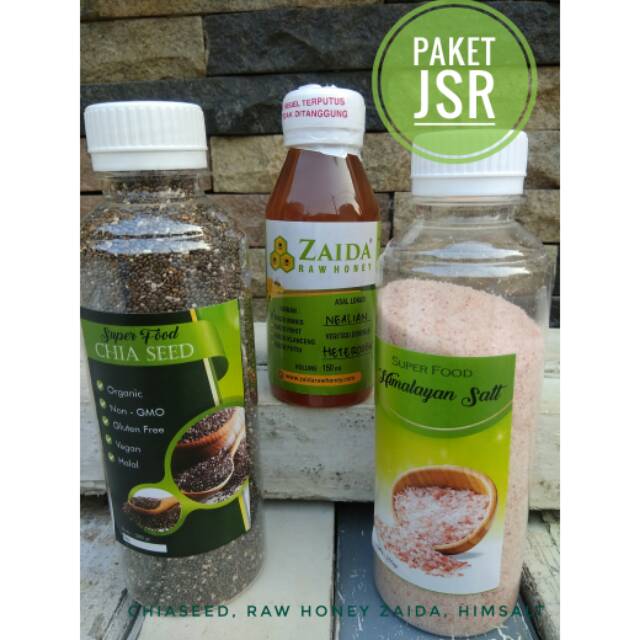 

Paket JSR |Chiaseed |Raw honey Zaida |himsalt