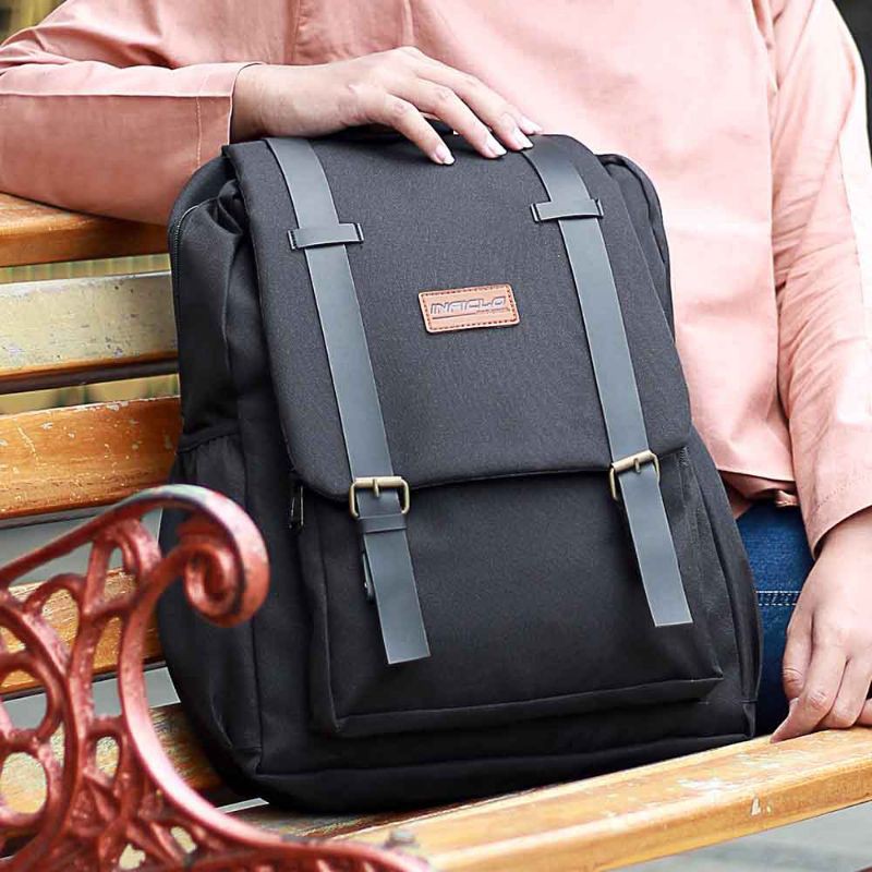 Tas Backpack Ransel Wanita Punggung Cantik Bahan Premium Original Garansi Promo - Hitam