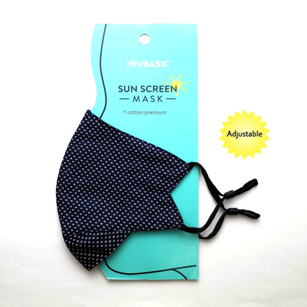 

Trubasic Masker Adjustable Cotton Premium D15 - Print Bintik Biru