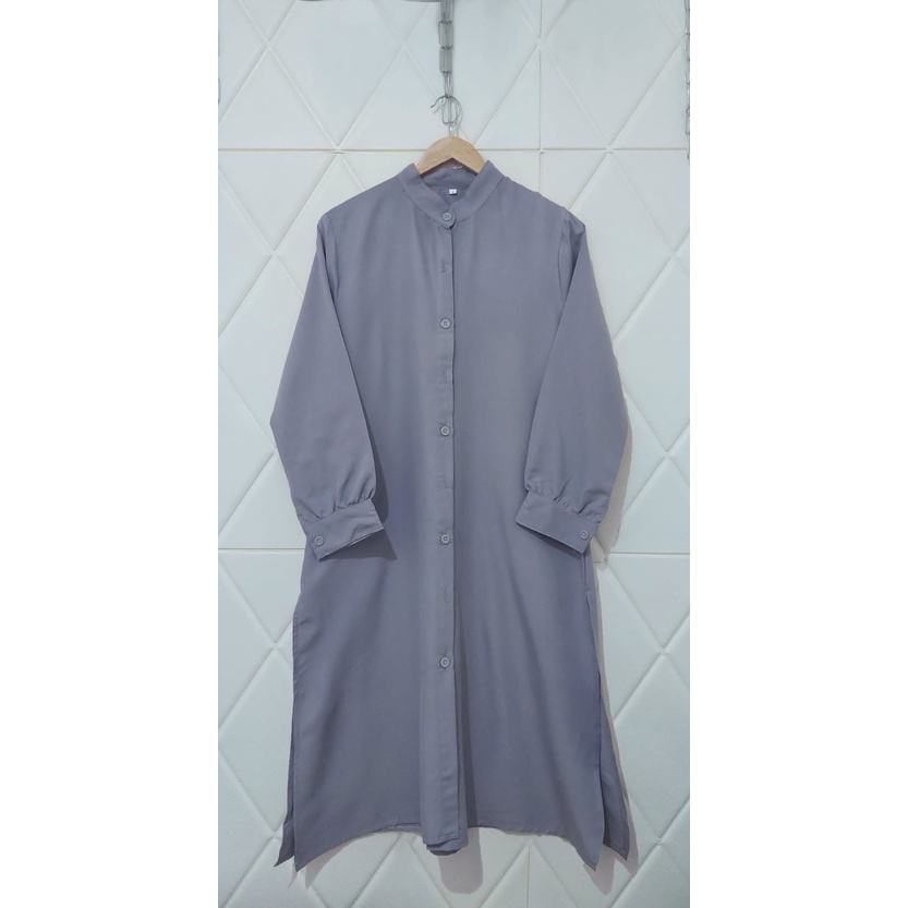 LONG TUNIK WANITA KANCING DEPAN 800 TERSEDIA SIZE M - XL