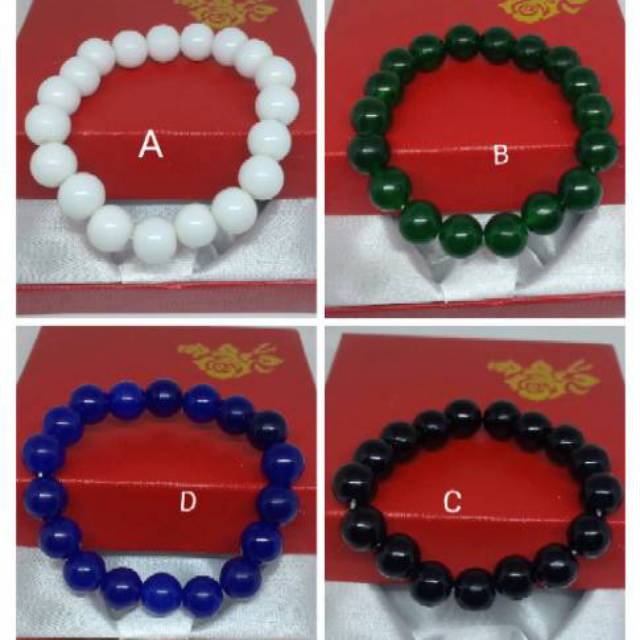 Gelang batu giok natural kesehatan 10 mm