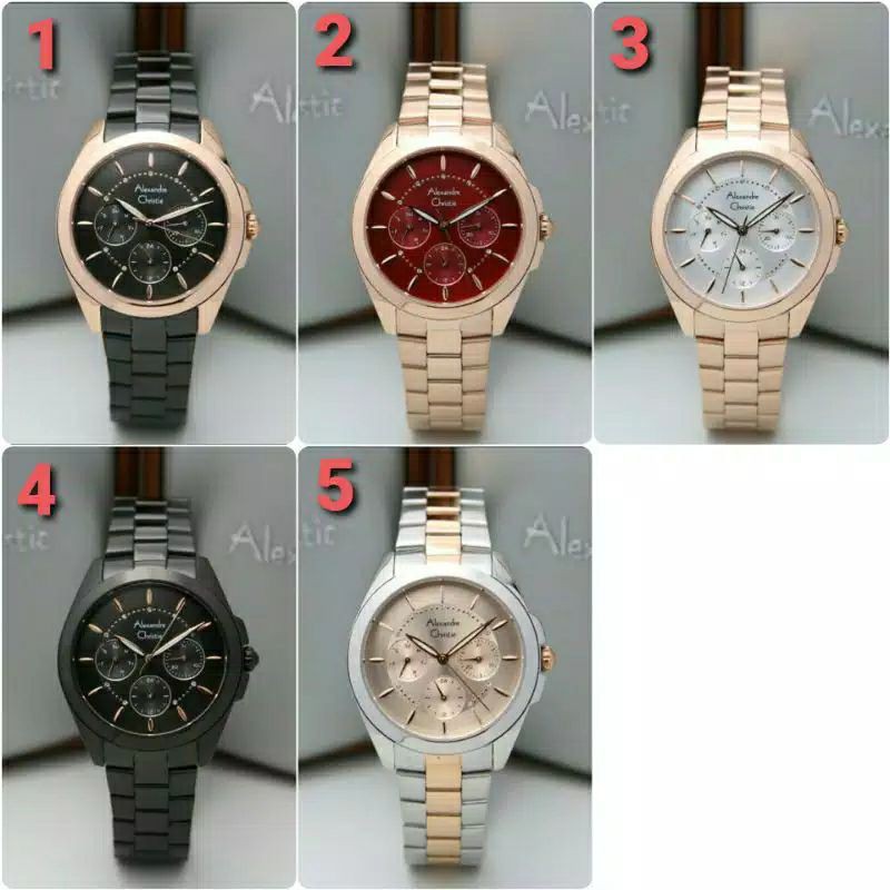 ORIGINAL GARANSI RESMI JAM TANGAN WANITA ALEXANDRE CHRISTIE CEWEK RANTAI ALEXANDER CRISTIE AC ETWK