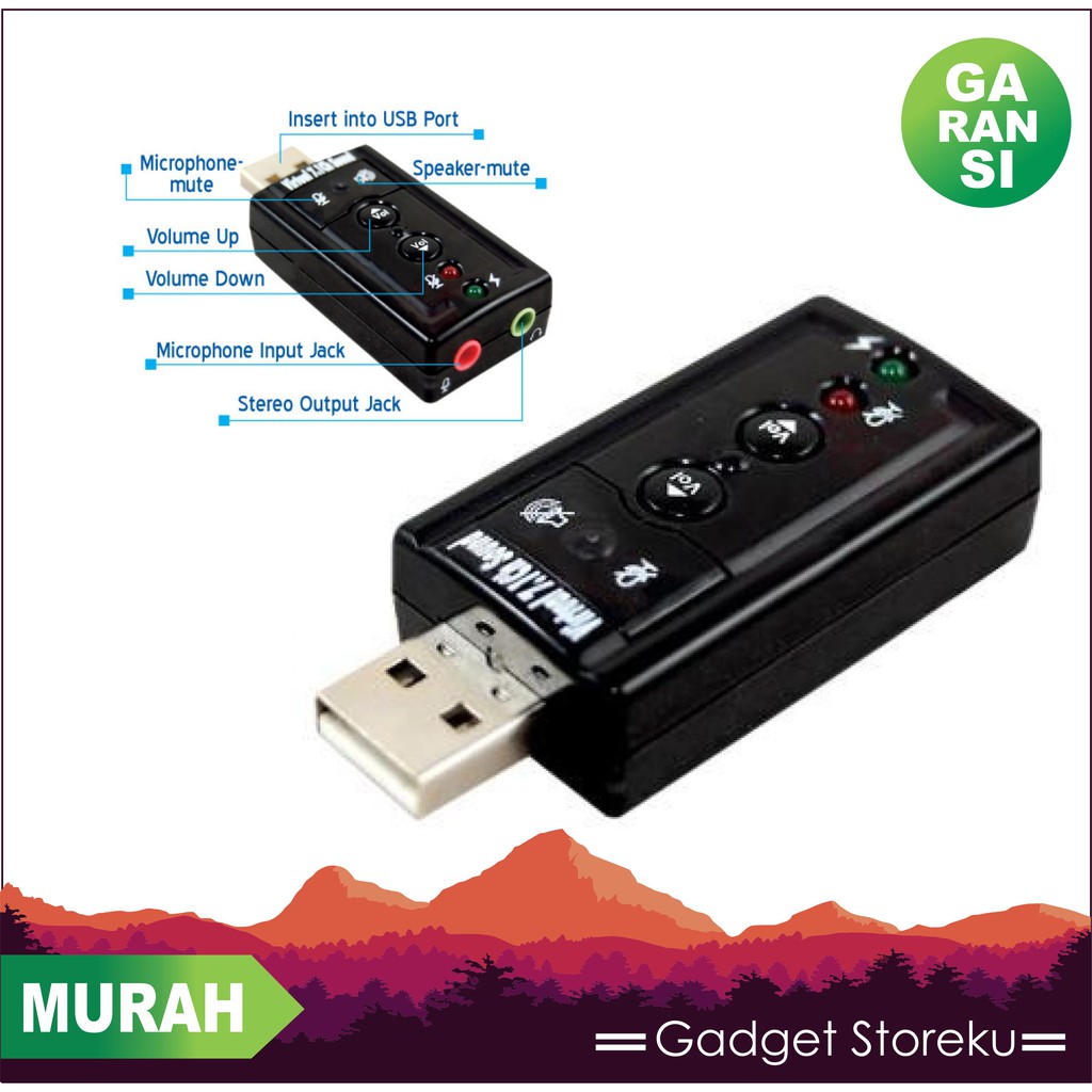 Sound Card USB 7.1 - Sound Card USB Adapter 7.1 - Sound Card