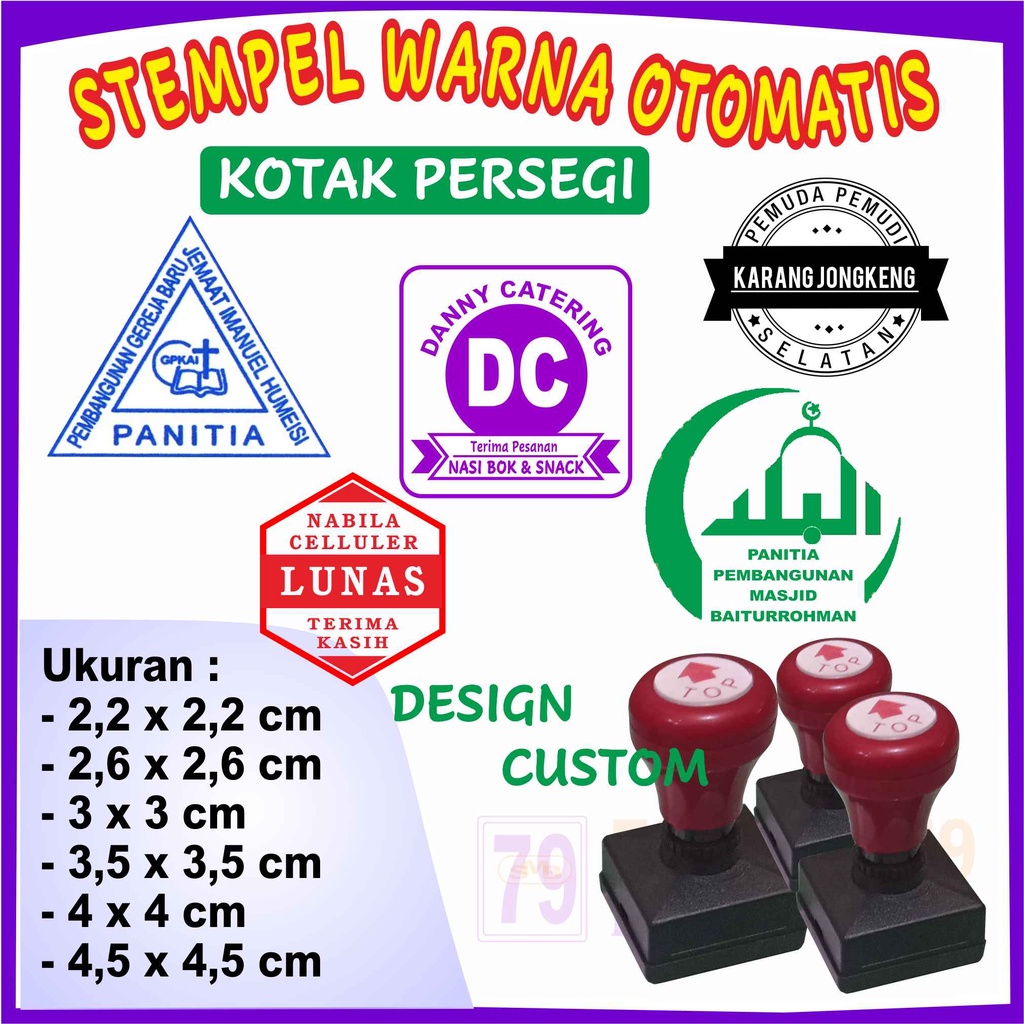 

Stempel Warna Otomatis Nama Toko Warung Organisasi Organisasi Kantor Design Custom