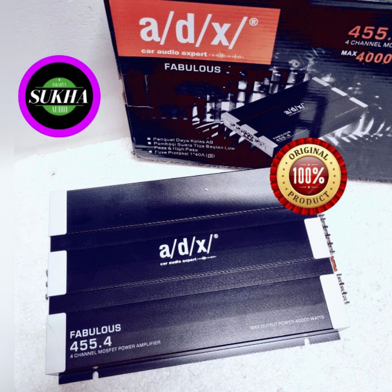 Power 4 Channel ADX Fabolus 455.4 Power Amplifier 4 Channel 
