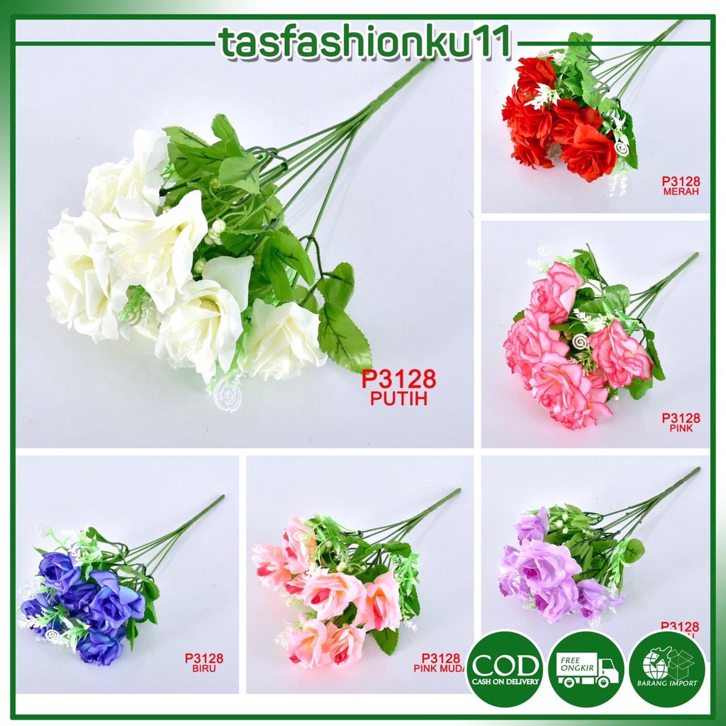 TF11 COD P3128 ( 1KILO BISA MUAT 28PCS ) BUNGA DEKORASI BUNGA HIAS BUNGA ARTIFISIAL BUNGA PALSU