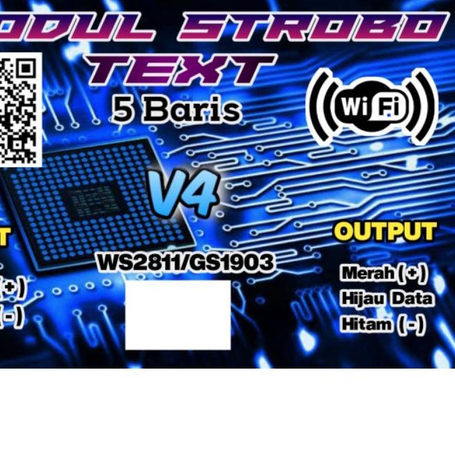 ♖ modul strobo text 5 baris versi 4 wifi ✩