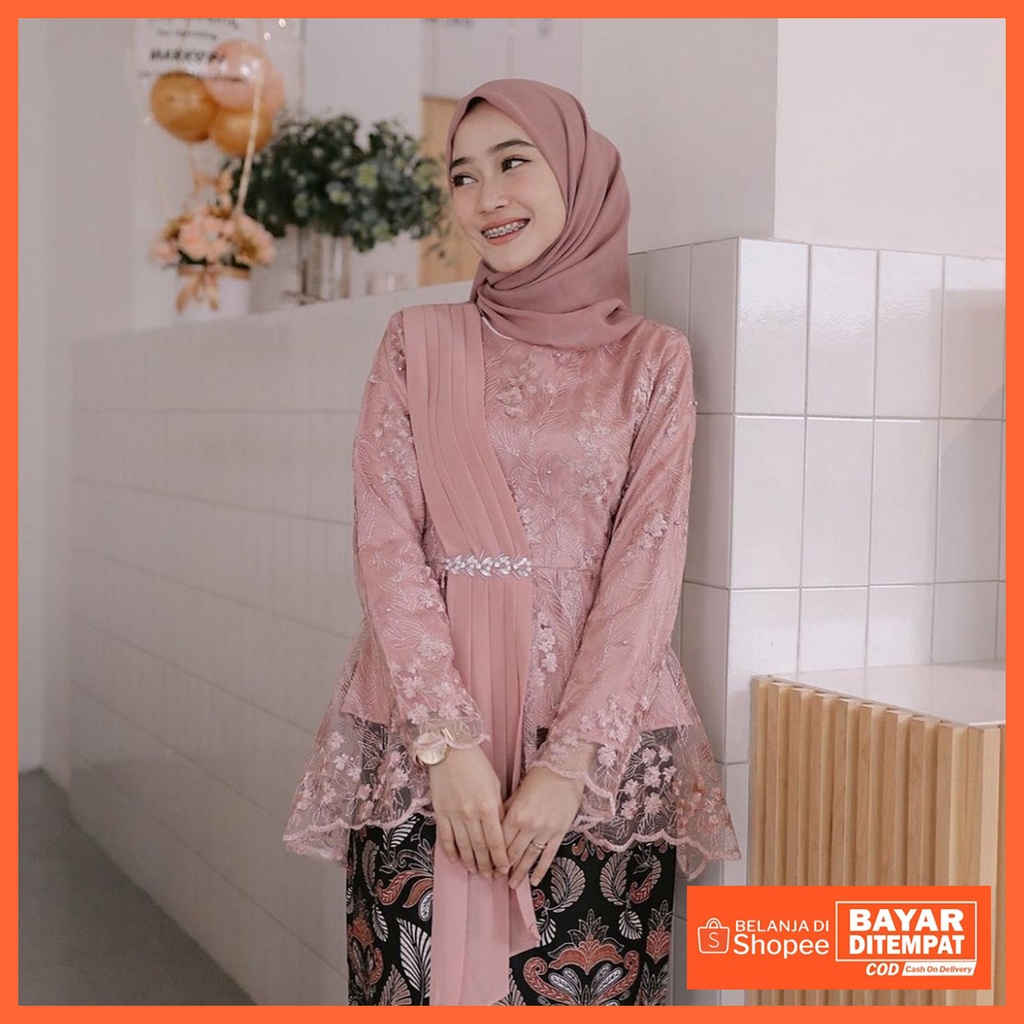 Kebaya Brukat Kebaya Kurung Brukat Kebaya Tunik Brukat Kebaya Modern Kebaya Wisuda Termurah Atasan Kebaya Murah-Prilly rose