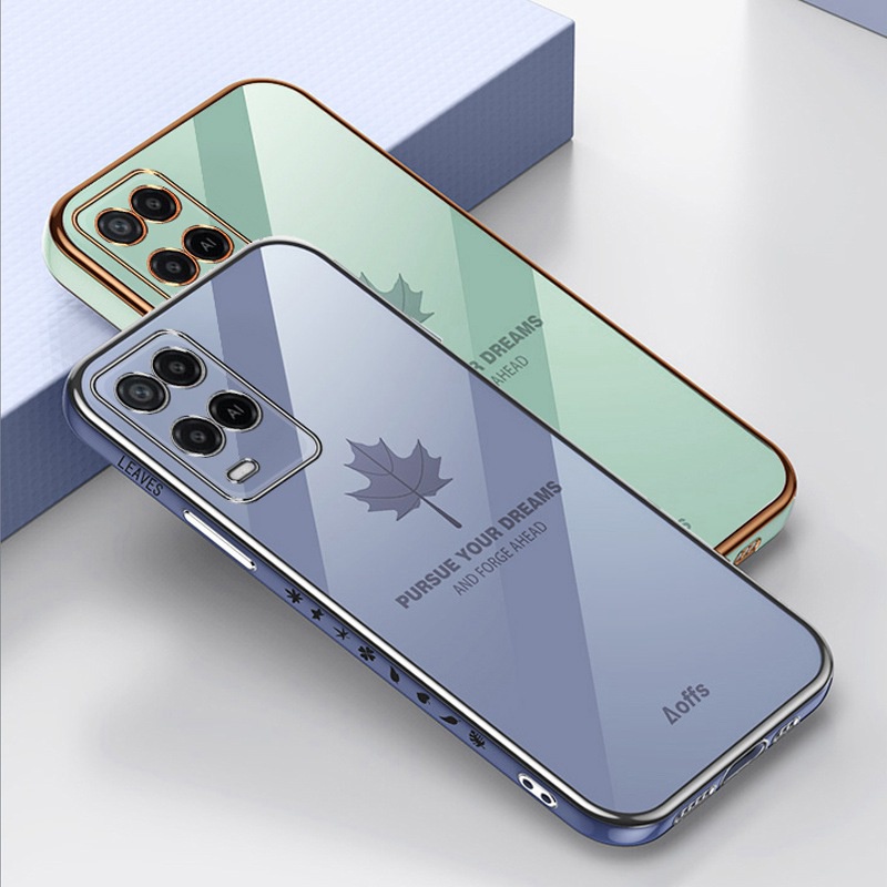 Maple Leaf Lanyard Soft Silicone Case Samsung Galaxy A03S A21S A20S A02S A03 Core A10S A1 A12 A31 A30S A50S Fashion Pria Penutup Casing Ponsel Aoffs casing hp