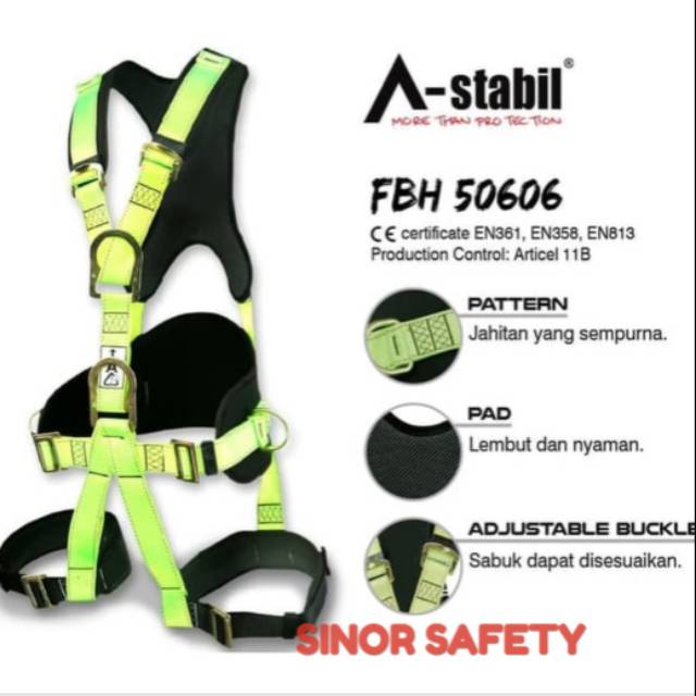 FULL BODY HARNESS ASTABIL 50606 SAFETY BELT Fall Protection Sabuk Pengaman