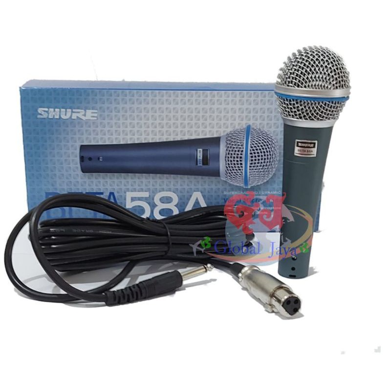 Mic shure BETA 58A non switch /mic kabel shure BETA58 no on-off/MIC karaoke/mic ktv