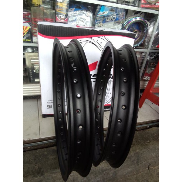 BRILIANT Velg 185x17 215x17 merk Rossi hitam.silver ready