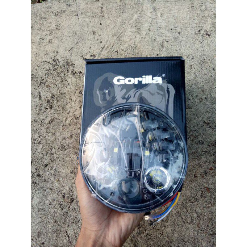 Lampu daymaker led gorilla 100% 16 led 5.75 inch DOT SAE pnp cb gl mp tiger rx king
