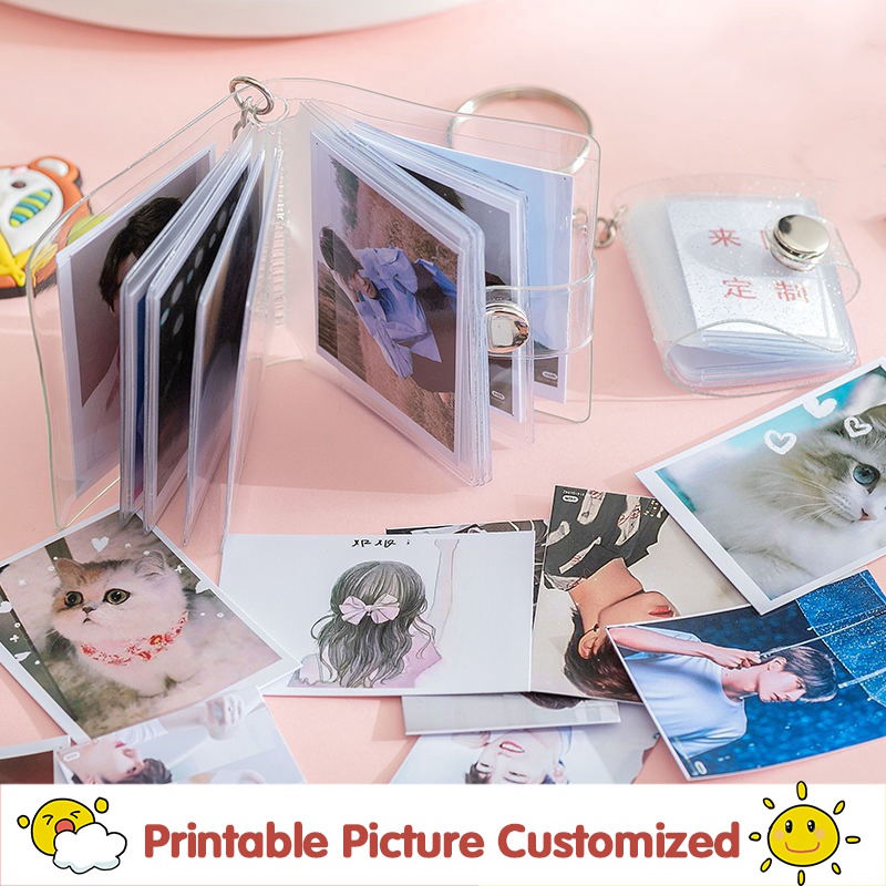 Holder Album Foto Mini Portable Dengan Gantungan Kunci