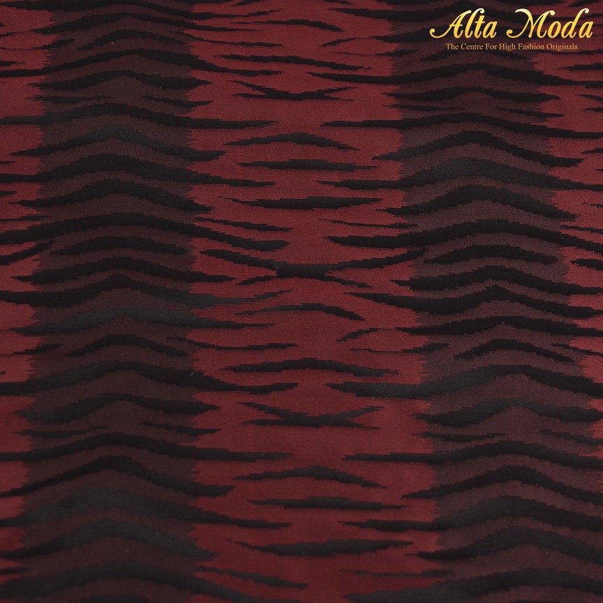 

Alta Moda Jacquard Zebra Pattern Black And Maroon (1M)