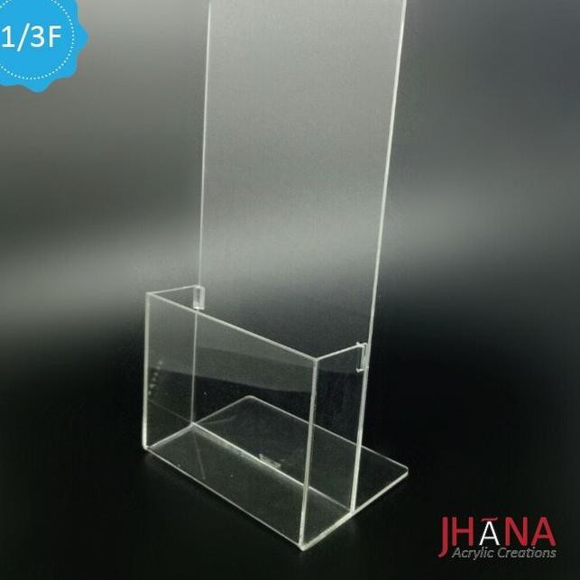 ￣ GROSIR Tempat Brosur acrylic akrilik Uk1/3 F4 TB24 Laris`