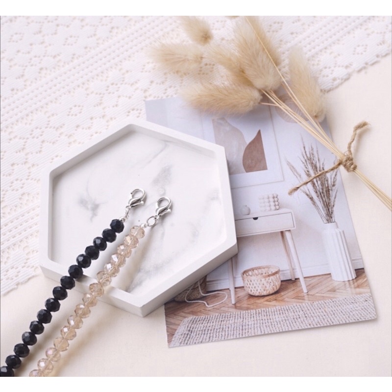 Konektor masker / Pengait Masker crystal premium / Tali masker hijab