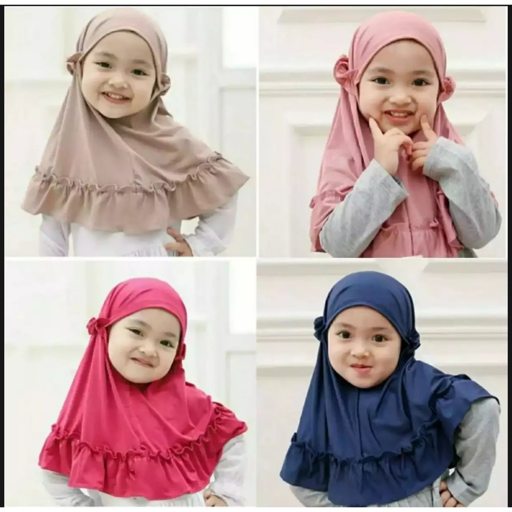 Jilbab Anak Bayi Balita Carla Usia 0-3 Tahun Bahan Jersey Terbaru Termurah / Alody's Collection