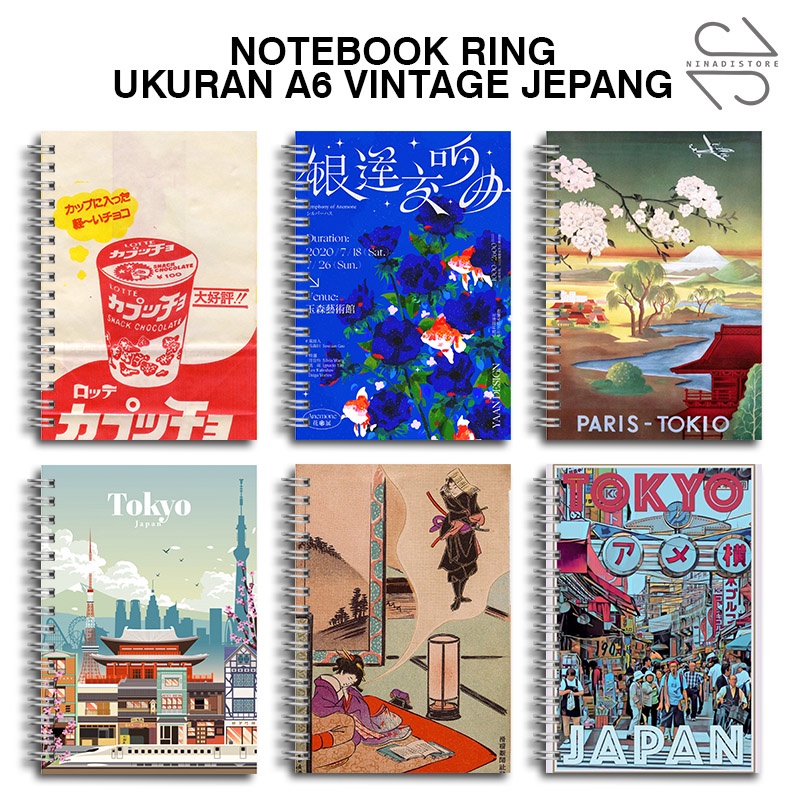 

BELI 6 GRATIS 1)Buku Tulis Catatan buku notebook buku diary Notebook Ring Spiral A6 60 Lembar koleksi gambar JEPANG part2