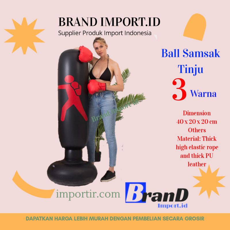 (MAINANKYU) Vertical Punching Bag Tiang Samsak Tinju Boxing Punch Target Inflatable 1.6 Meter