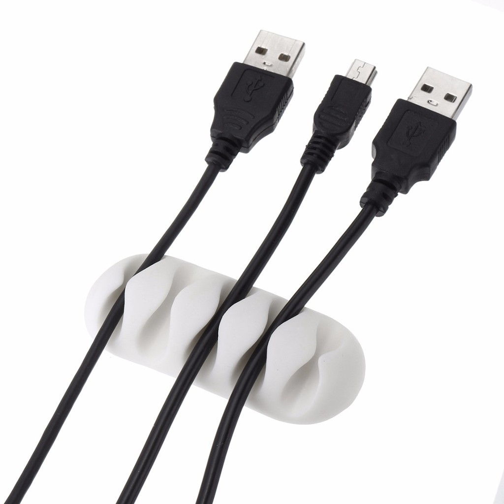 USB Cable Winder,Charger Cable Earphone Wire Mouse Cord Desktop Organizer,Phone Line Silicone Clip