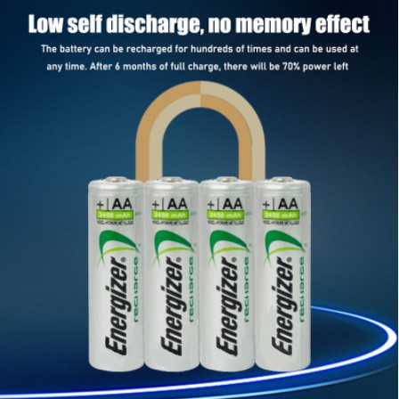 Energizer AA Rechargeable Baterai 1.2V 2450mAh Untuk kamera elektronik, mainan kamera