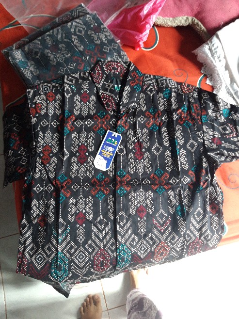 [ready Big Size] Babedo Kemeja Batik Pria Slim Fit Motif Songket Minang Premium Lengan Pendek