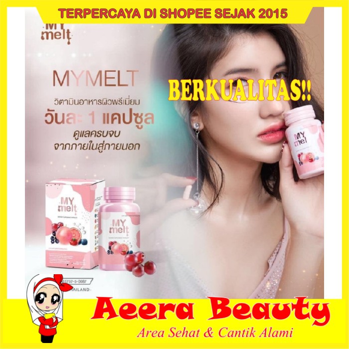 GRATIS ONGKIR!! My Melt Collagen Plus Gluta By Melty / Supplement Pemutih Kulit Ori AK0127