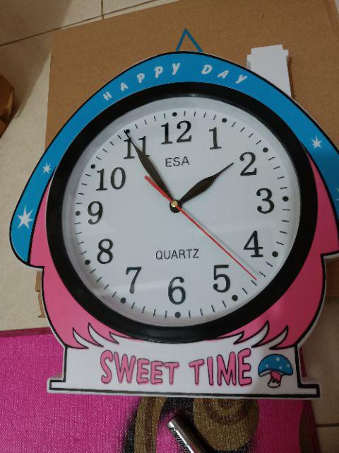 Jam Dinding Esa 886 / 186 Jamur Souvenir Besar Kecil Diameter 30 Cm Best Seller