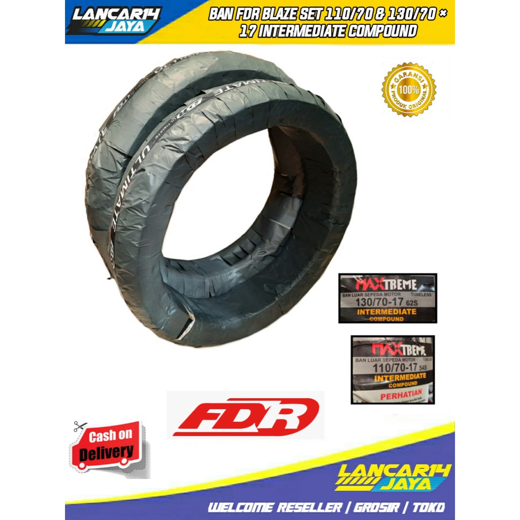 BAN FDR BLAZE SET 110/70-130/70 RING 17 INTERMEDIATE COMPOUND